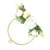 Floral Hoop Metal Ring Wreath Artificial Wall Hanging Wreath for