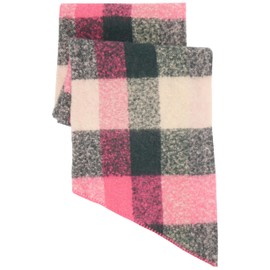 PIECES Women's Pcpyron Checked Long Scarf Noos Bc, Shocking Pink, One Size
