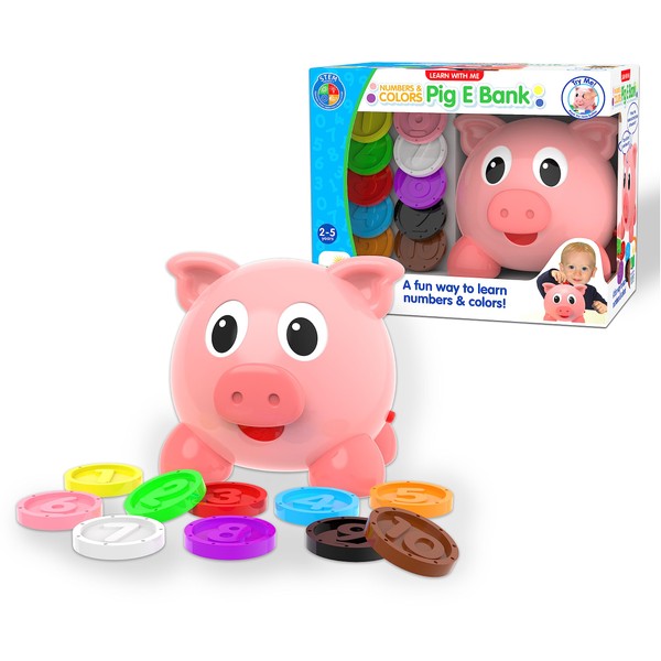 The Learning Journey Learn with Me - Numbers & Colors Pig E Bank - Color and Number STEM - Teaching Toddler Toys & Gifts for Boys & Girls Ages 2 Years and Up, Model Number: 208441