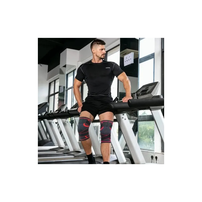 1 Par Rodilleras Elásticas Deportivas Compresion Para Gym