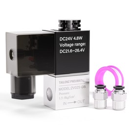 TAILONZ PNEUMATIC 1/4 inch NPT 24V 2 Position 2 Way Normally Closed Electric Solenoid Air Valve 2V025-08 Junction Box