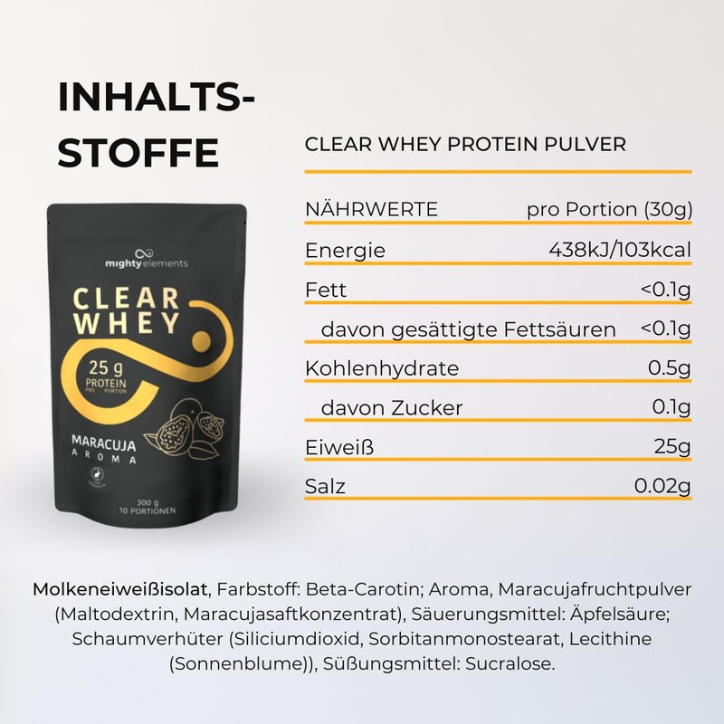 Mighty Elements Clear Whey Isolate Passion Fruit - 25 g