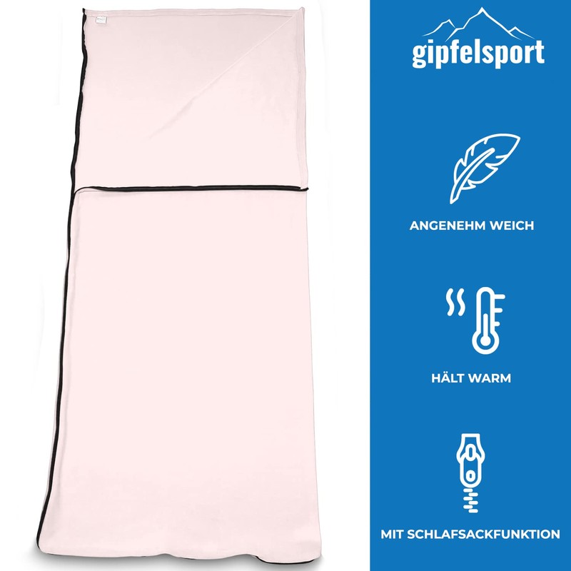 gipfelsport Microfibre sleeping bag, white.