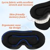 Black Sleep Mask, Comfortable Breathable Eye Masks for Sleep Washable