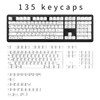 JOLINTAL 135 Keys White Japanese Keycaps Custom, PBT Cherry Profile