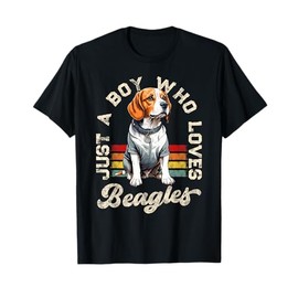 Boy Who Loves Beagles Funny Beagle Dog Breed Lover Owner T-Shirt