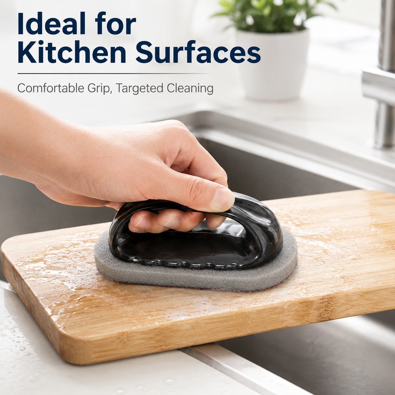 Emery Sponge Cleaning Brush for Kitchen & Bathroom – Handheld