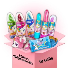 Unicorn Candy Box 10 Pieces - Premium Unicorn Candy Mix for Children's Birthdays, Goodie Bags & Theme Parties | Magic Fruit Gummies, Unicorn Lollys & Unicorn Lipsticks