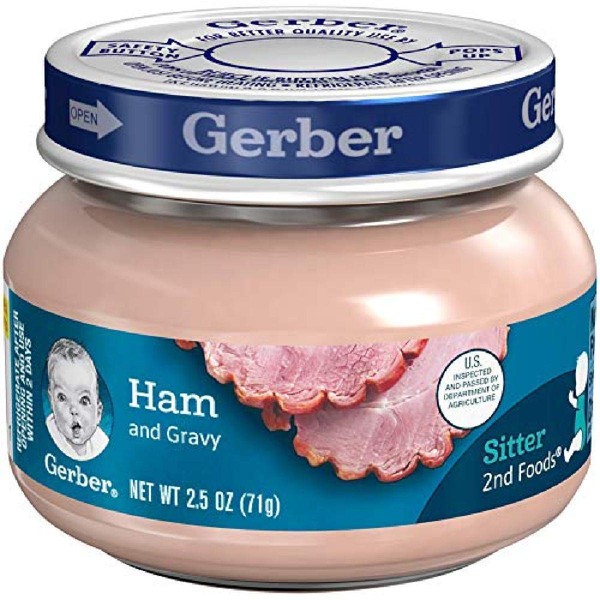 Gerber Baby Foods 2nd Foods Meat, Ham and Gravy, Mealtime