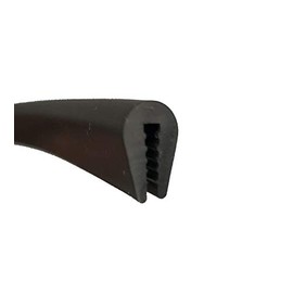 Black U Channel Edge Trim Seal EPDM 15/32" high x 19/64" Wide (20 Feet)