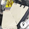 PETICON Waterproof Scratchproof Pet Bench Seat Covers for Cars, Trucks, SUVs, Nonslip Durable Back Seat Cover for Dogs, Washable Backseat Protection, Beige