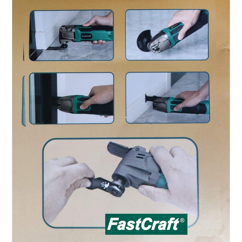 FastCraft 42pc Oscillating Multi Tool 40pc Blade & Sander Kit