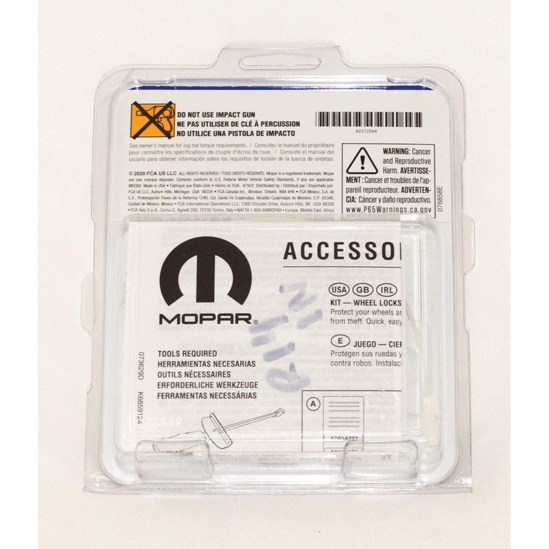 Mopar Jeep & Dodge Wheel Lock Kit