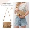 EVEOUT Women Straw Clutch Handbag with Strap Summer Woven Cross-Body