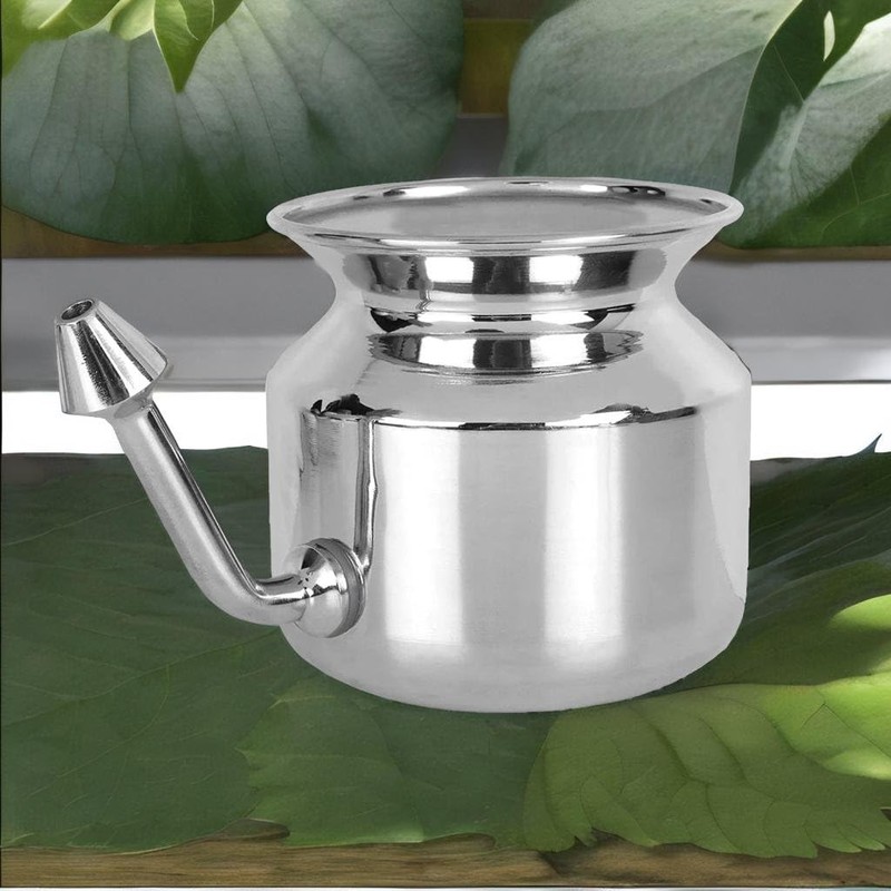 304 Grade Stainless Steel Ayurvedic Jal Neti Pot for Sinus