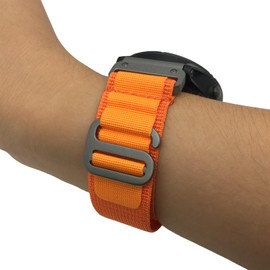 Stylish 26mm Alpine Loop Strap for Garmin Watches - Premium Nylon Band for FENIX 7X, 5X, 6X Pro - Fashionable Watch Accessory(GS06-Black, Wrist Size M (5.5"-7.5")