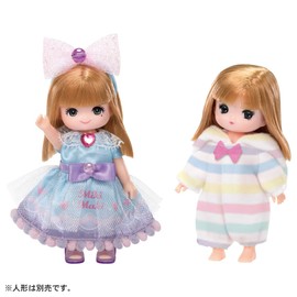 Takara Tomy LW-21 Licca-chan Dress, Miki-chan Dress Set, Yumemiru Dress & Pajamas, Dress-Up, Pretend Play, Toy, Ages 3 and Up