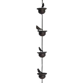 Kquepo Rain Chain Decorative Metal Rainwater Chain Outdoor Garden Decor, Fine Workmanship