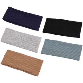 Sports Headband, Sports Earmuffs, Highly Stretchy Headband for Yoga, Running, Cycling, Basketball, Running, Sports Headband for Men and Women, Pack of 5