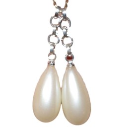Golden Tear drop Majorca Pearl Earrings Jackets in 14K White Gold Filled Create Versatile Looks
