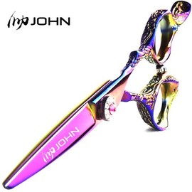 Jon Professional 존프로페셔널 헤어드레싱 가위 헤어 스타일리스트 커팅 레인보우 퍼플 미용사 살롱용 [02 DM630] ZON Professional Hair Dressing Scissors Hair Stylist Cutting Rainbow Purple for Salon Use [02 DM630]