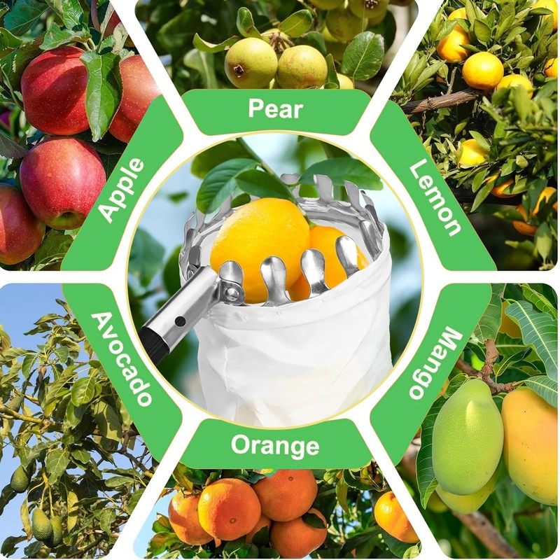 Fruit Picker and Gardening Harvest Storage Apron Set - 2.8m/9.2ft
