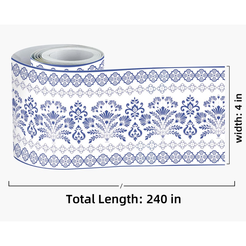 FLFK Mirror Frame Border - Floral Peel and Stick Wall