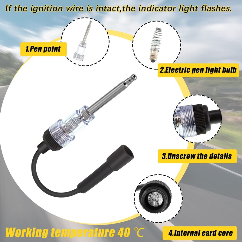 Inline Spark Plug Tester Engine Ignition Tester Straight Boot Ignition
