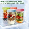 4 Pack Glass Salad Jars with Lids,32oz Mason Jars for