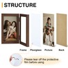 decorUhome Double 5x7 Picture Frame Vertical, Engineered Wood Bifold Photo