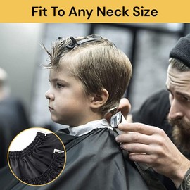 Spendeal Professional Salon Barber Cape for Men Women - Hairdressing Capes Waterproof Hair Cutting Cape with Adjustable Snap Closure, Salon Equipment for Hair Stylist and Home Use 128 * 84 cm, Black