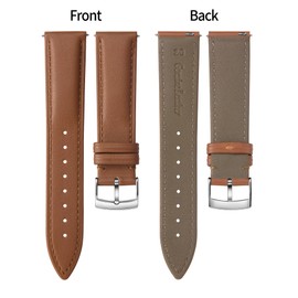 BINLUN Leather Watch Strap Quick Release Premium Calfskin Replacement Watch Band Multicolors Watchbands for Women Men (22mm,Light Brown)