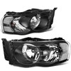 DNA MOTORING Pair Headlights Compatible with 02-05 Dodge Ram 1500
