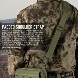 WYNEX Shoulder Strap Pad for Tactical Pouch, Universal Bag Strap with Detachable Pad Single Shoulder Strap Replacement