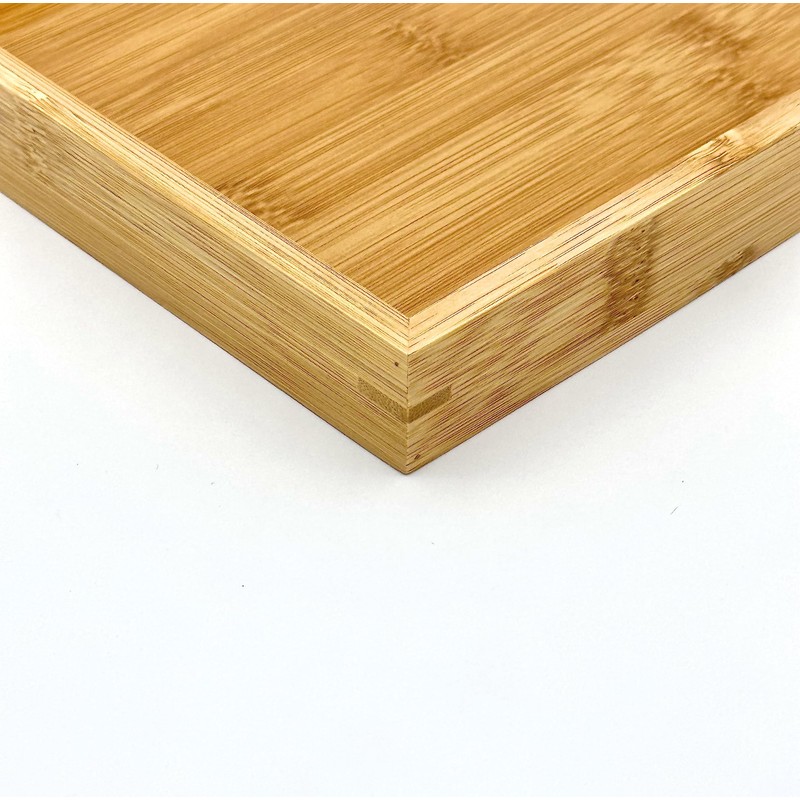 Bam & Boo Natural Bamboo Serving Tray Modern Rectangular (Bamboo,