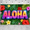 7x5ft Aloha Backdrop Hawaiian Luau Tropical Theme Party Photography Background