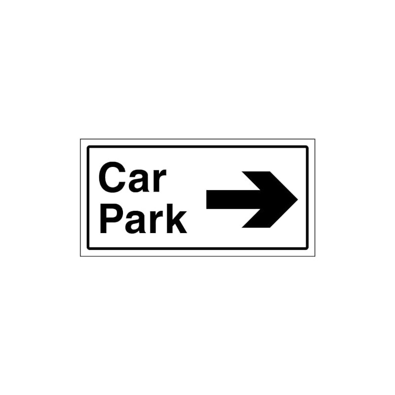 V Safety Car Park Arrow Right Sign - 300 x