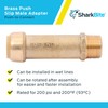 SharkBite 3/4 Inch MNPT Slip Adapter, Push to Connect Brass