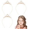 Pack of 3 Girls Rhinestone Crown, Princess Tiara Crown, Women's