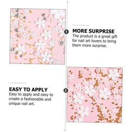 BIUDECO 2pcs Flower Nail Art Charms White Resin Decorations for DIY Nail Designs for Parties and Special Occasions Stylish Accessories for Women and Girls