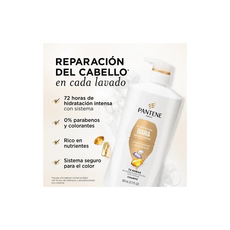Shampoo Pantene Pro Daily Moisture Renewal Pack 820ml