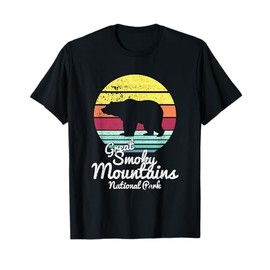 Retro Great Smoky Mountains National Park TN Bear T Shirt T-Shirt