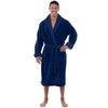 Alexander Del Rossa Men's Plush Sherpa Robe, Warm Bathrobe with