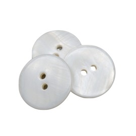 BOTIBOTON 50pcs Mother of Pearl Buttons, White Buttons for Sewing, Small Shell Buttons for Babies, Sewing Accessories, Made and Shipped from Spain (20mm)