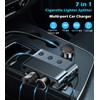 7 in 1 Cigarette Lighter Splitter, LIHAN 3 Socket Car