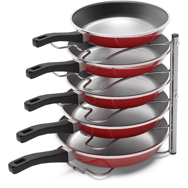 Simple Houseware Cabinet Pantry Pot and Pan Organizer Holder Rack,