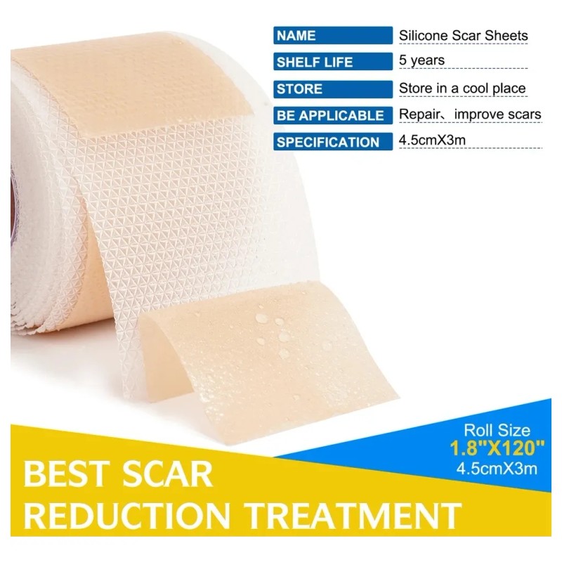 Parche De Silicona Reutilizable Cicatrices Rollo (4.5cmx3m)