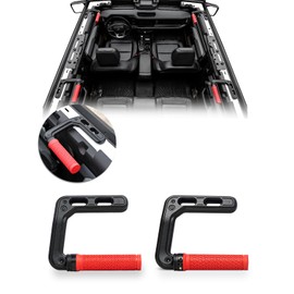 JROAD Bronco Aluminum Grab Handles Roll Bar Non-Slip Grip HandlesCompatible with Ford Bronco 2021-2025 Front or Rear Seat 2/4 Door Soft/Hard Top,Bronco Raptor Interior Accessories （2PCS/red）