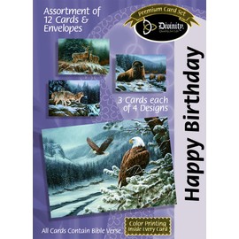 Divinity Boutique Greeting Card Assortment: Birthday, Winter Wildlife with Scripture (21521N)