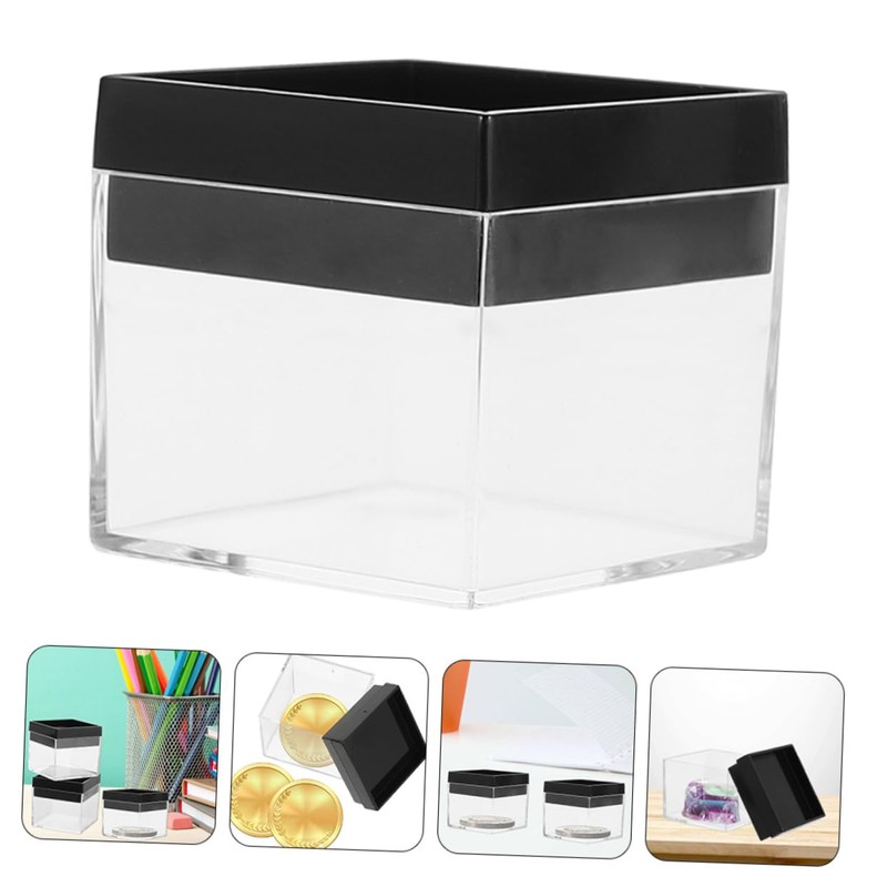 Operitacx Plastic Mineral Specimen Display Case 12pcs Storage Boxes Easy
